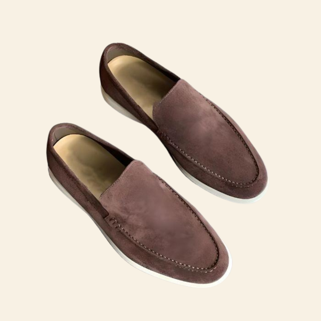 Men's Suede Loafers with a Timeless Design – Khaki