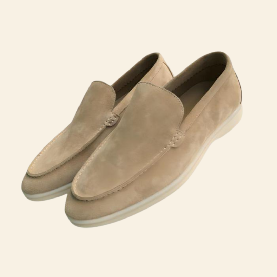 Men's Suede-Look Loafers with a Timeless Style – Beige