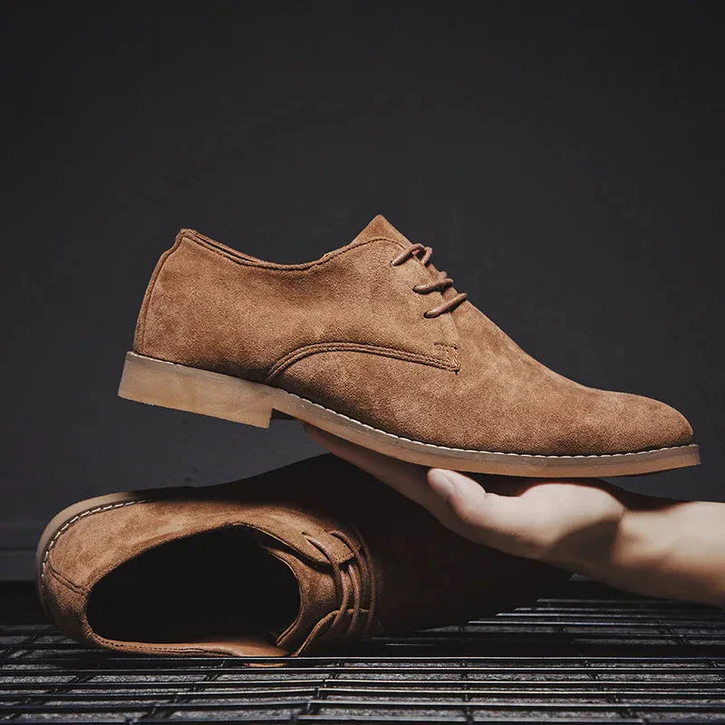 Men's Suede Oxford Shoes, Classic – Brown