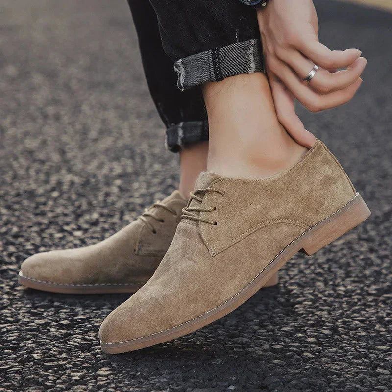 Men's Suede Oxford Shoes, Classic – Khaki