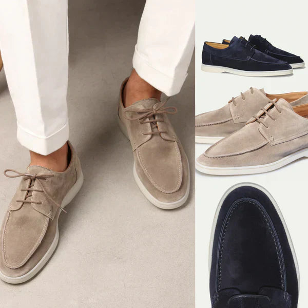 Men's Suede Slip-On Everyday Shoes – Black