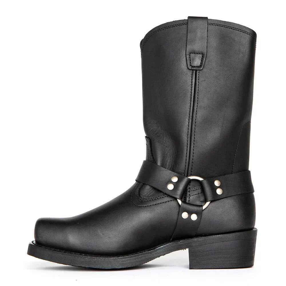 Men's Waterproof Cowboy Boots with Square Heel