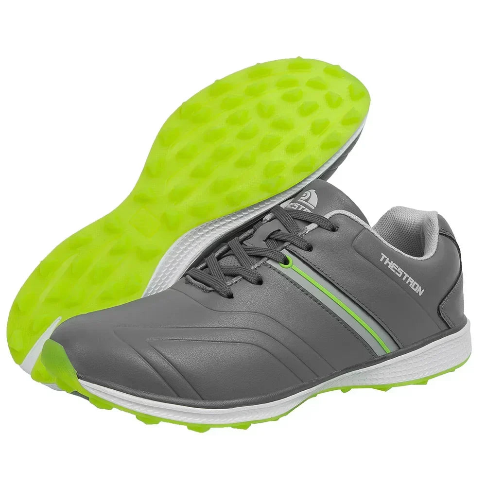 Men's Waterproof Golf Shoes with Good Grip – Red