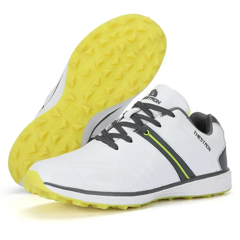 Men's Waterproof Golf Shoes with Good Grip – Red