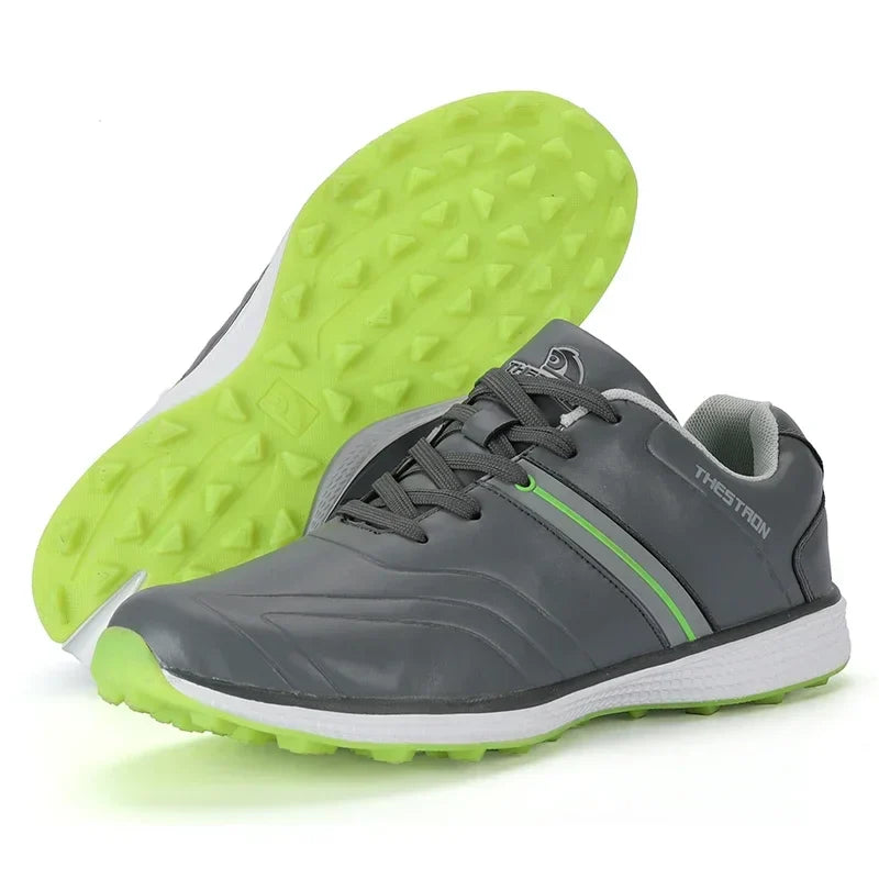 Men's Waterproof Golf Shoes with Good Grip – Red