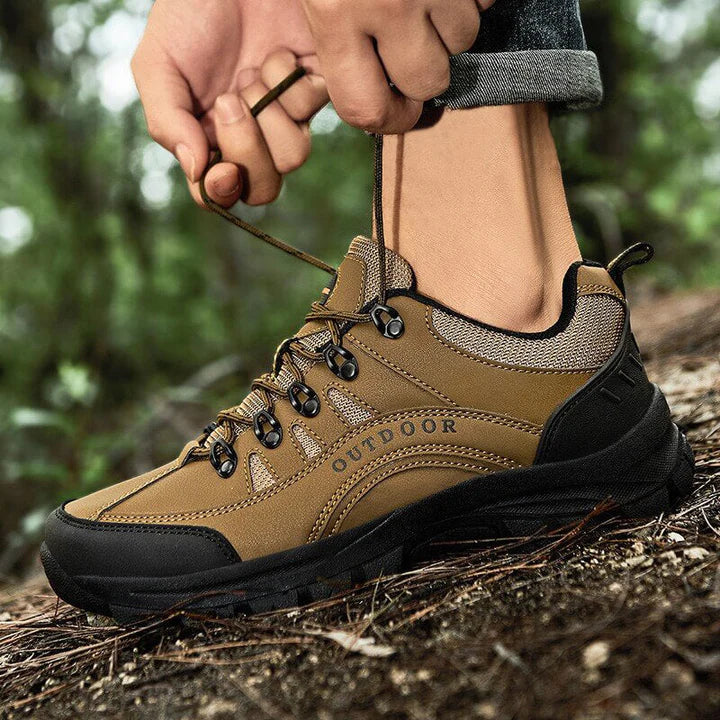 Men's Waterproof Hiking Boots, Breathable – Beige