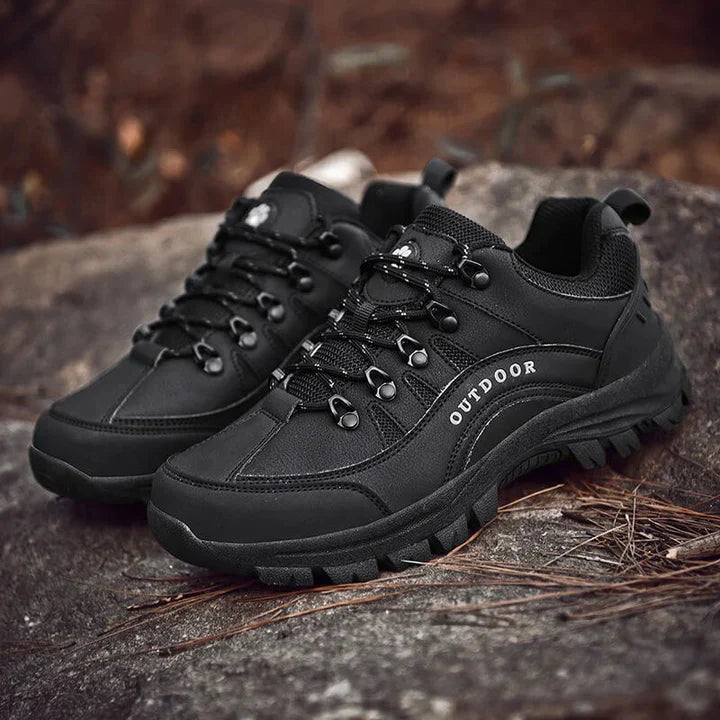 Men's Waterproof Hiking Boots, Breathable – Black