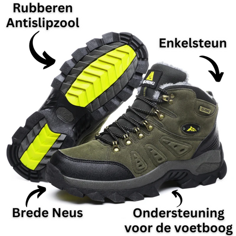 Men's Waterproof Hiking Boots, Durable – Brown