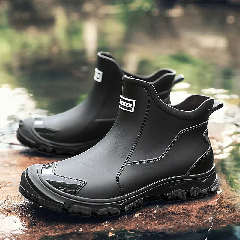 Men's Waterproof Hiking Boots for Any Terrain – Black & Red Style