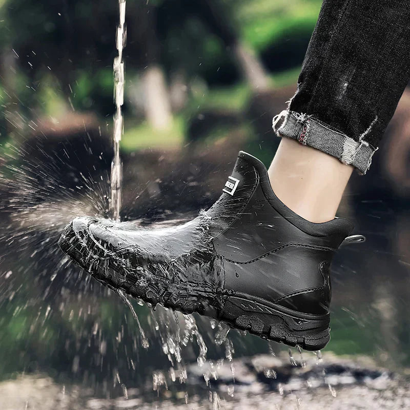 Men's Waterproof Hiking Boots for Any Terrain – Black & Red Style