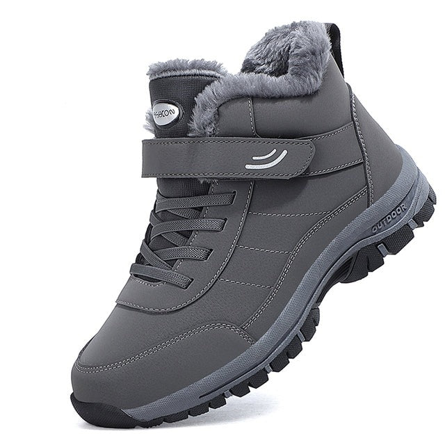 Men's Waterproof Insulated Snow Boots – Grey