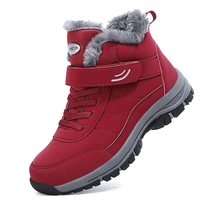 Men's Waterproof Insulated Snow Boots – Red