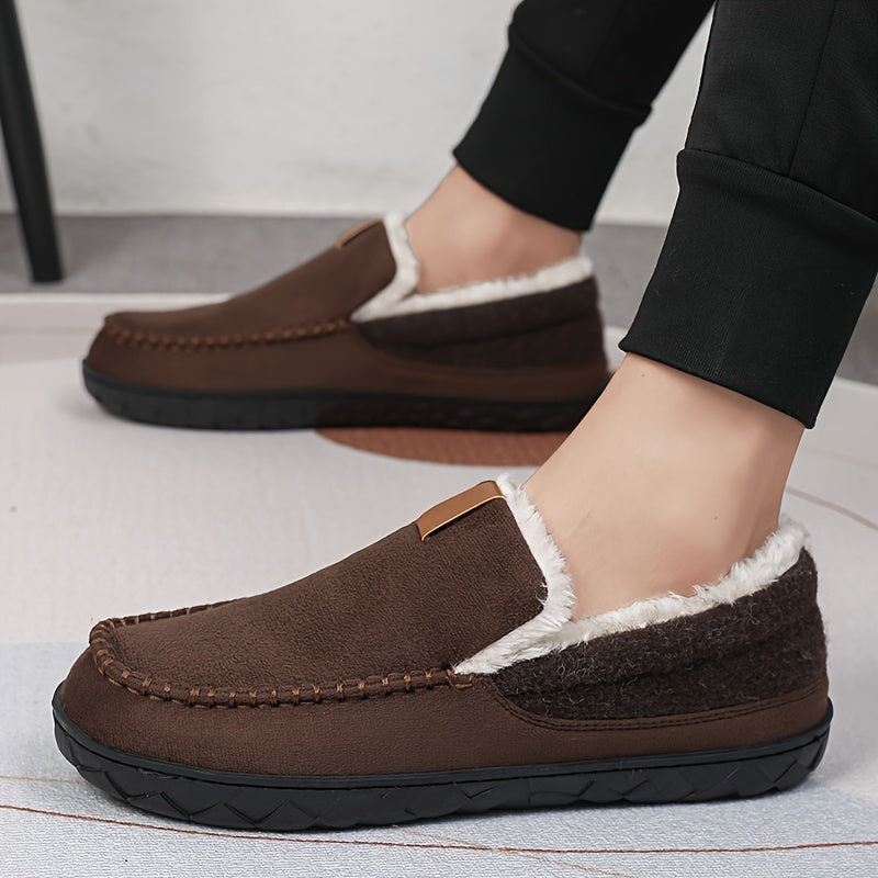 Men's Wool Loafer Slippers for Winter – Grey