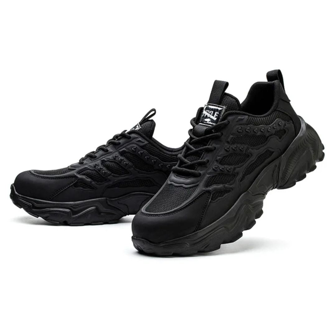 Men's Work Shoes with Steel Toe – Black