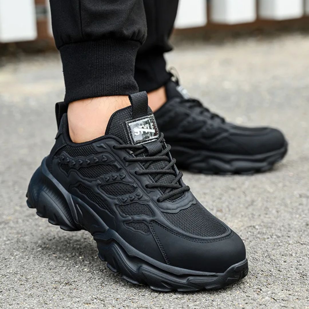 Men's Work Shoes with Steel Toe – Black
