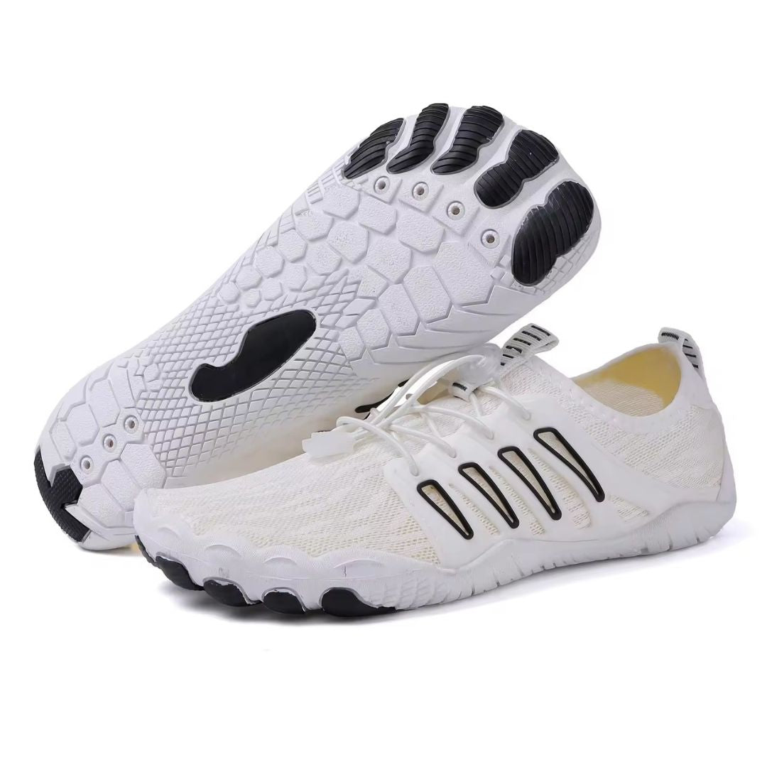 Women's Barefoot Shoes, Lightweight and Breathable – White & Black
