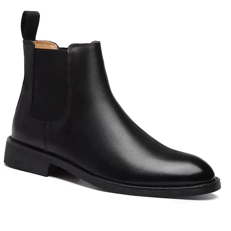 Unisex Suede Chelsea Boots – Black Leather