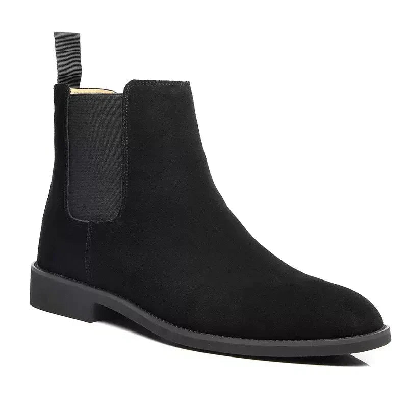 Unisex Suede Chelsea Boots – Black Suede