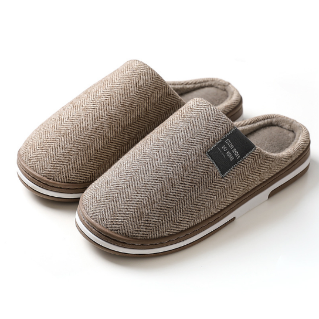 Unisex Insulated Slippers with Non-Slip Sole – Brown