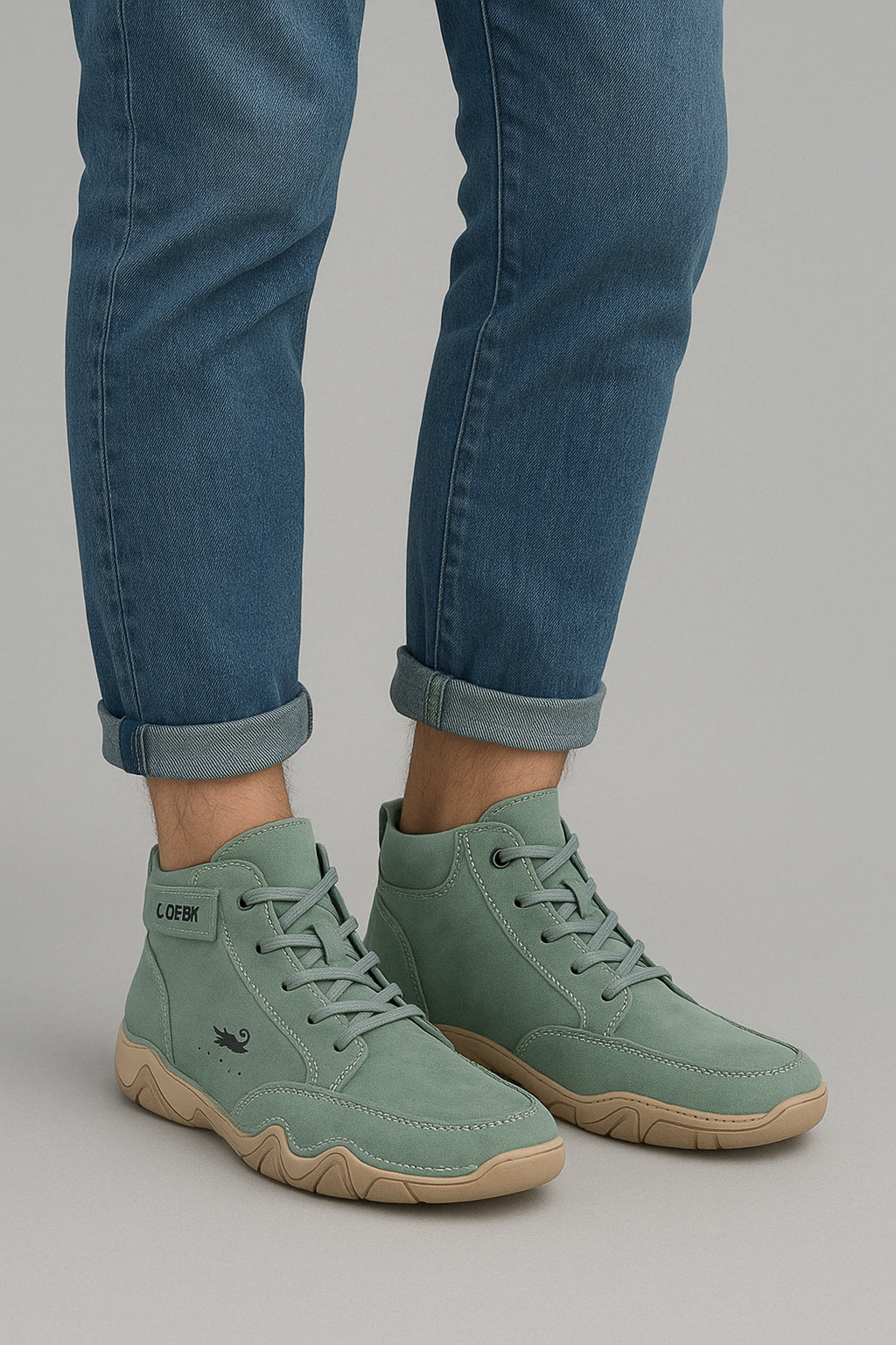 Unisex Leather Barefoot Shoes, Non-Slip – Green