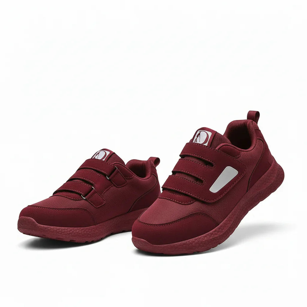 Unisex Wide-Fit Comfort Sneakers – Red