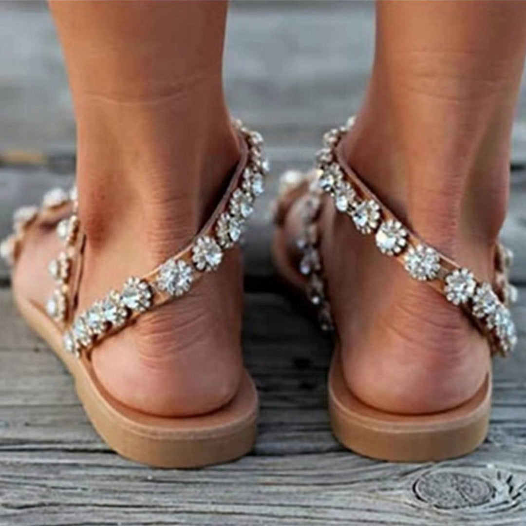 Women's Adjustable Sandals with Non-Slip Sole – White