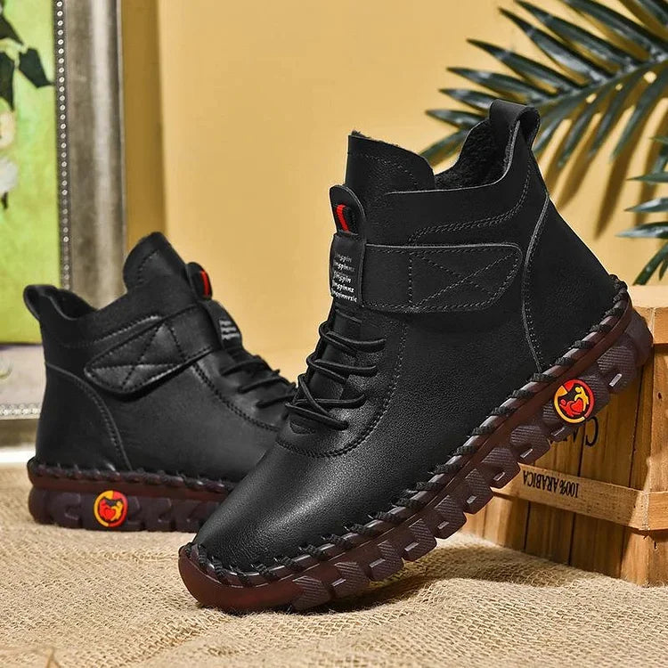 Women's Ankle-Height Hiking Boots with Good Grip – Brown