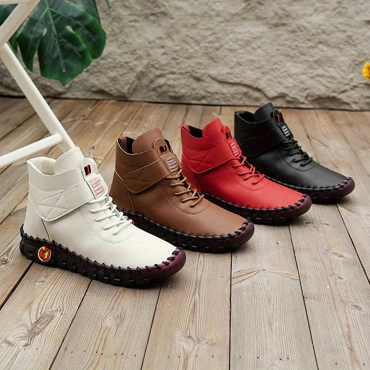 Women's Ankle-Height Hiking Boots with Good Grip – Brown