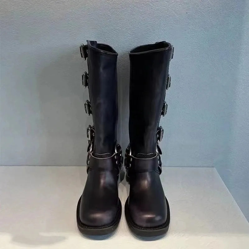 Women's Biker Ankle Boots for Any Weather – Black