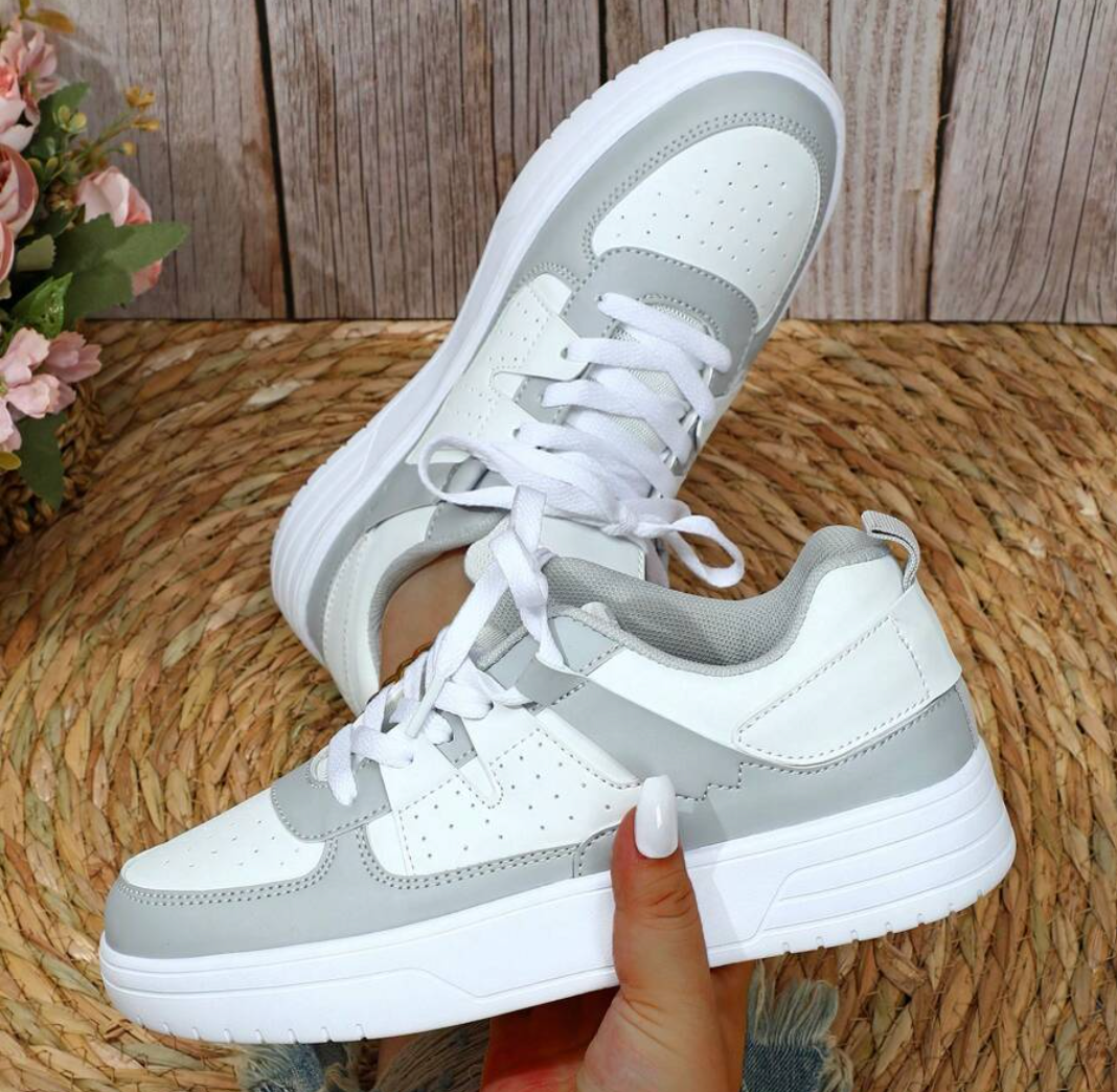 Women's Breathable Sneakers in a Vibrant Design – Grey