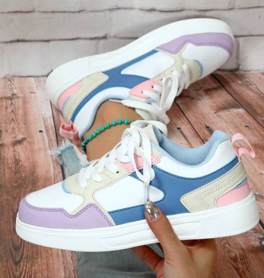 Women's Breathable Sneakers in a Vibrant Design – Rainbow 3