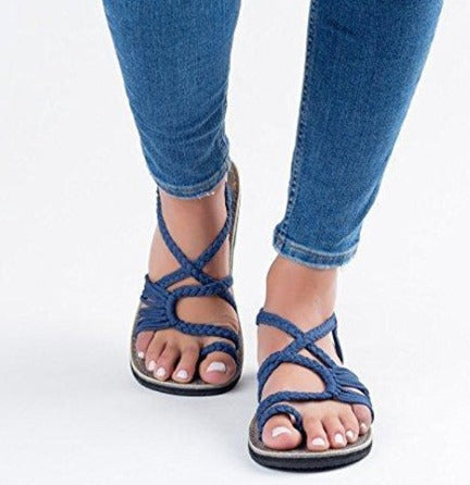 Women's Colourful Adjustable Beach Sandals – Blue