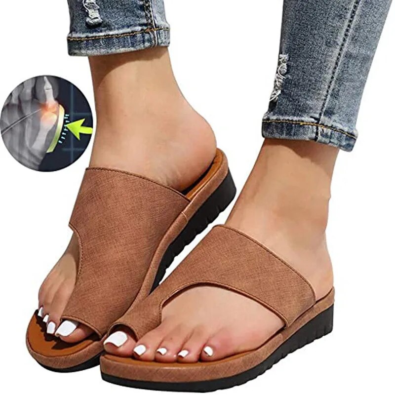 Women's Comfort Slides with Flat Sole