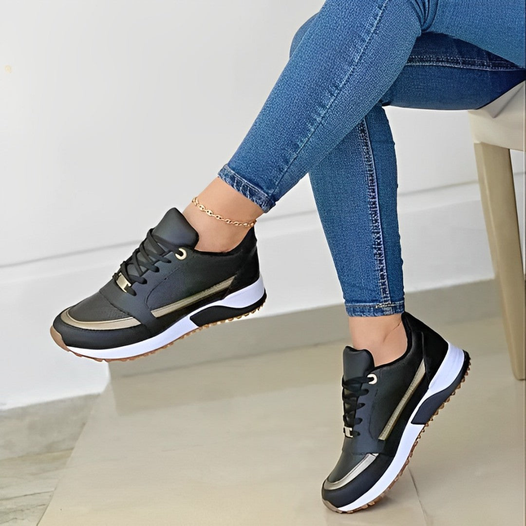 Women's Comfort Sneakers in a Sporty Style – Black