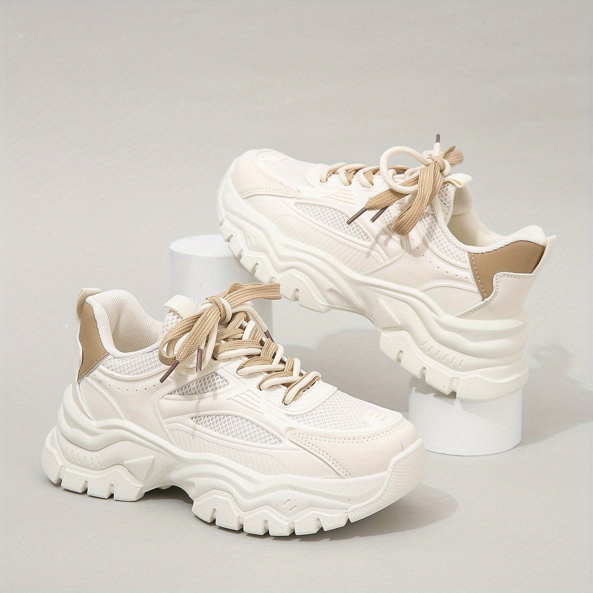 Women's Comfortable Everyday Sneakers – Apricot