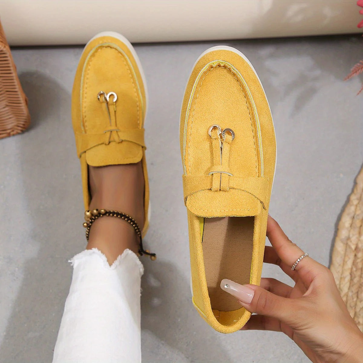 Women's Elegant Loafers, Comfortable for Everyday – Yellow