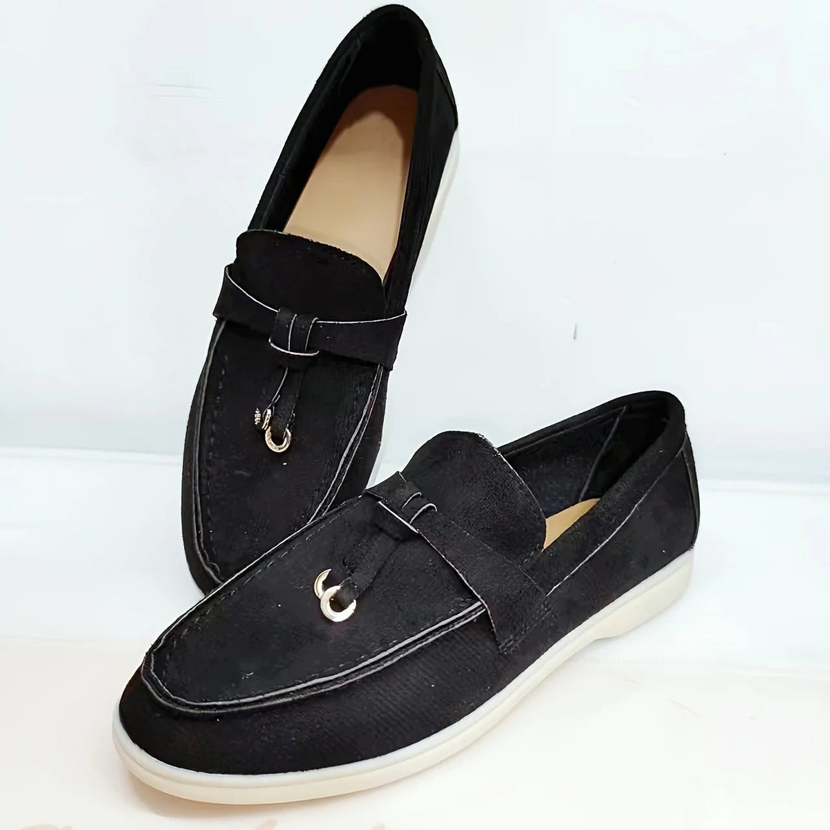 Women's Elegant Loafers, Comfortable for Everyday – Black