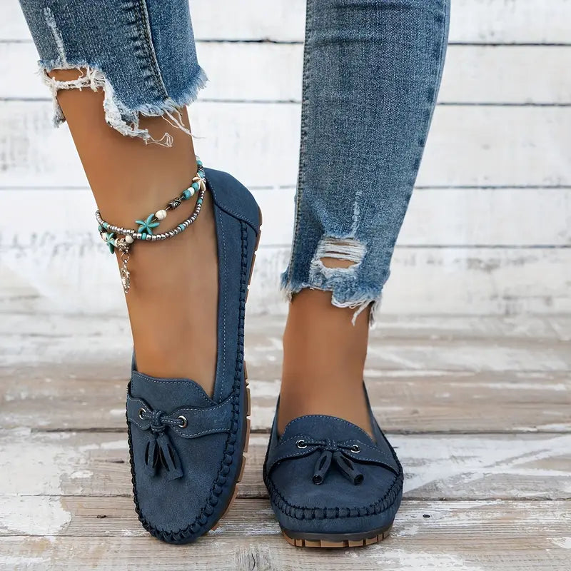 Women's Elegant Supportive Loafers – Blue