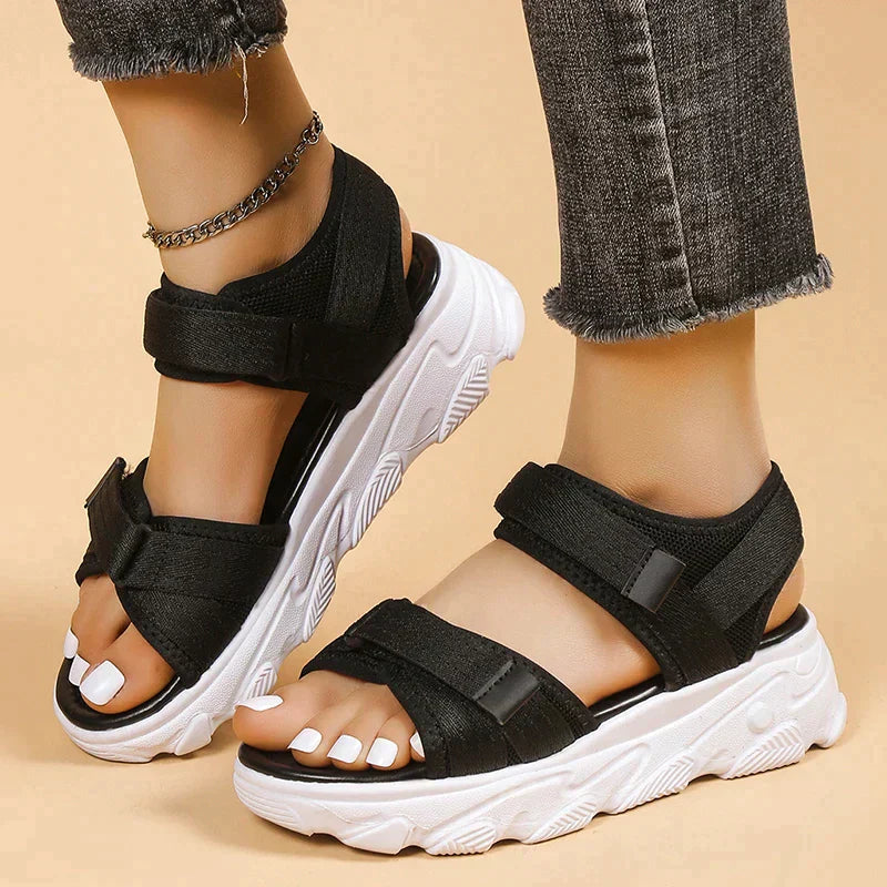 Women's Elegant Comfort Sandals in Synthetic Material