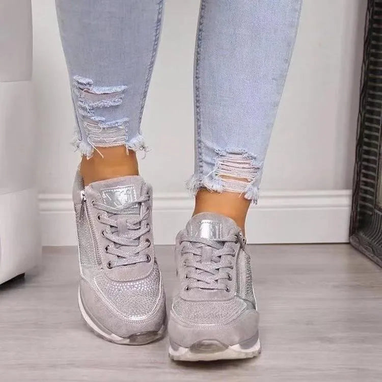 Women's Ergonomic Breathable Everyday Sneakers – Grey