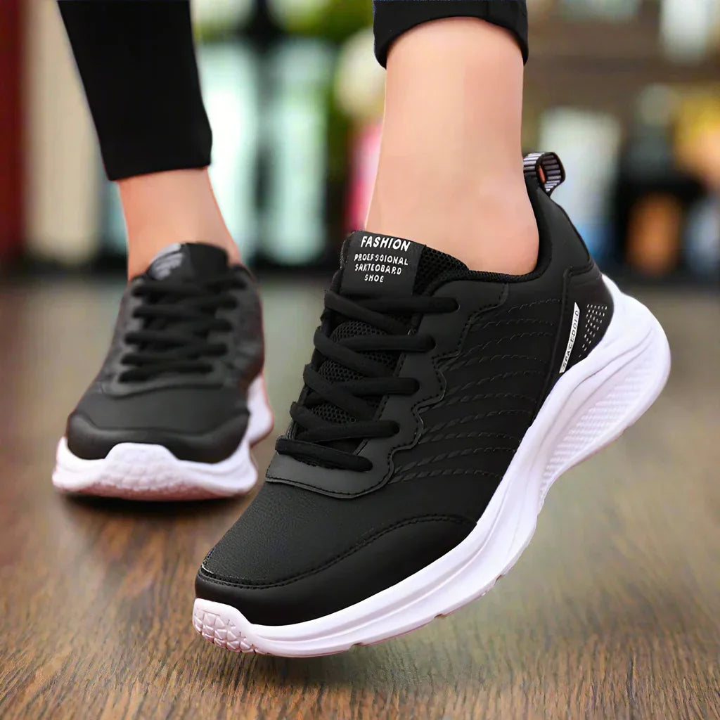 Women's Ergonomic Non-Slip Work Shoes – White & Black