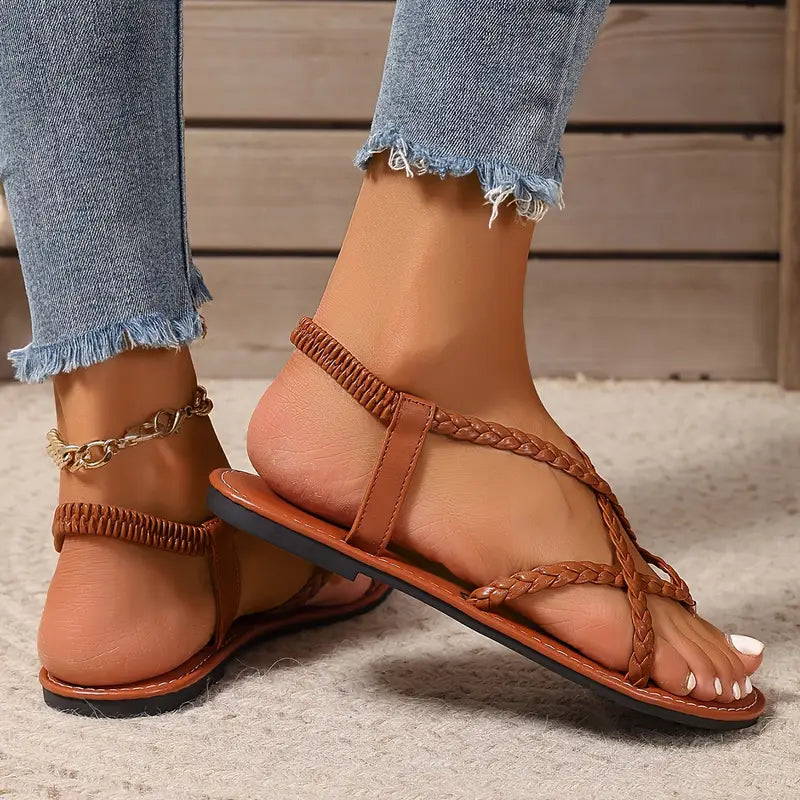 Women's Ergonomic Sandals with Minimalist Design – Gold
