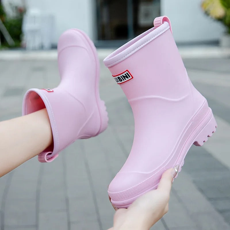 Women's Fashionable Rain Boots, Waterproof and Non-Slip – Khaki