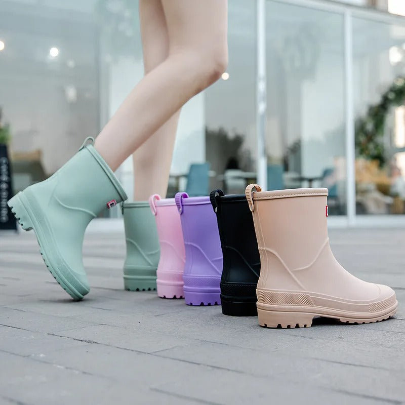 Women's Fashionable Rain Boots, Waterproof and Non-Slip