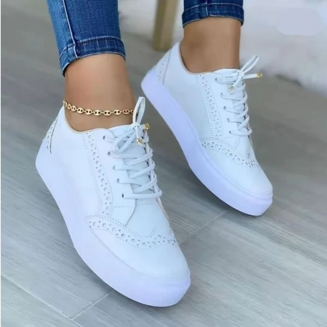 Women's Fashionable Supportive Sneakers – White