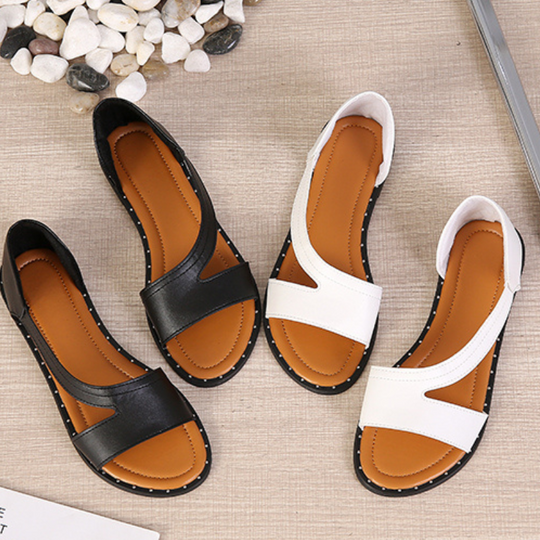 Women's Flat Leather Everyday Sandals
