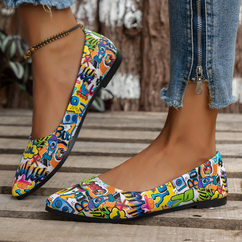 Women's Flat Slip-On Shoes for Summer – Blue