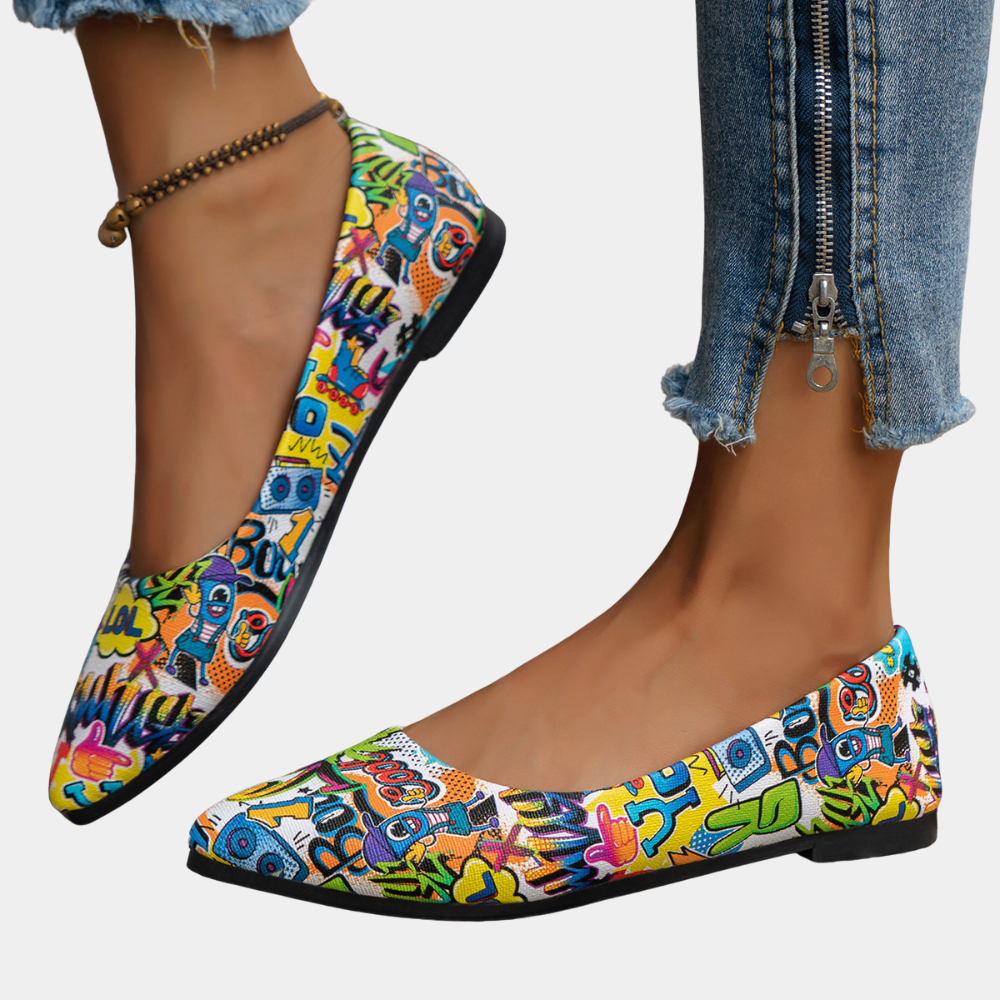 Women's Flat Slip-On Shoes for Summer – Blue