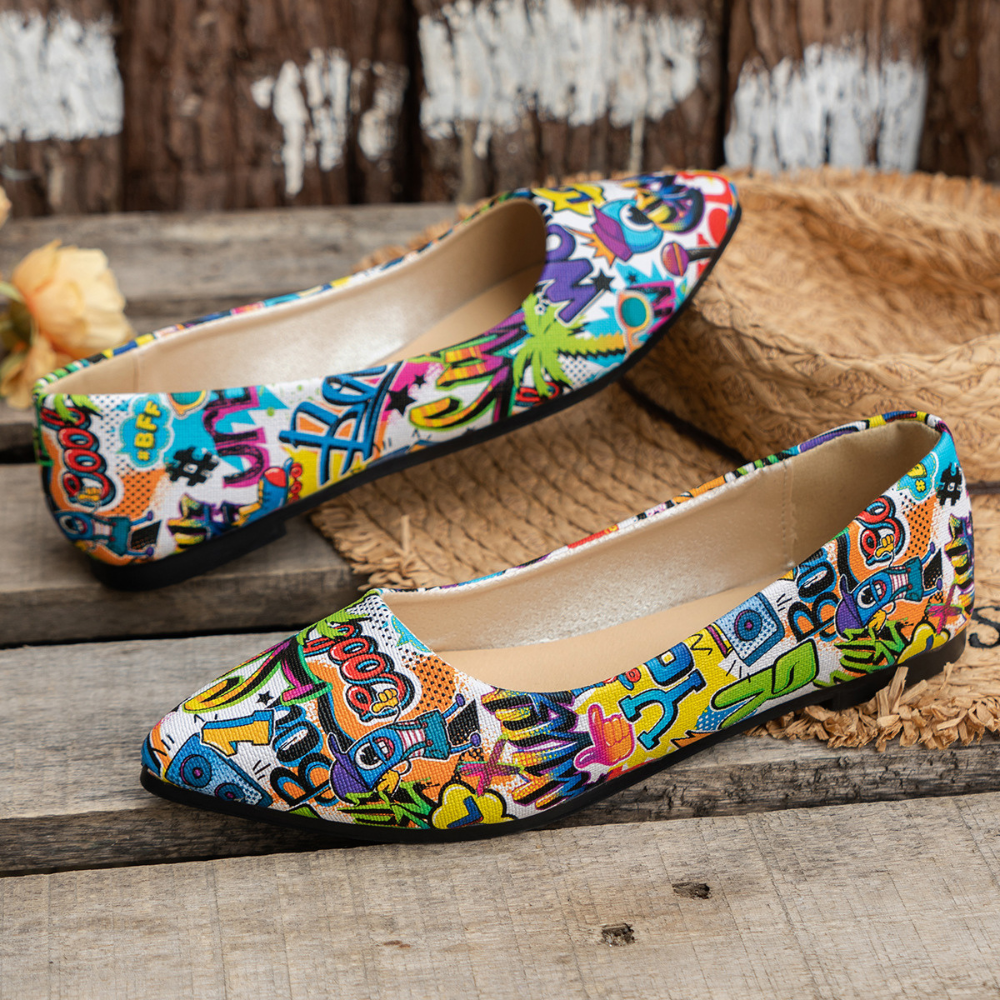 Women's Flat Slip-On Shoes for Summer – Blue
