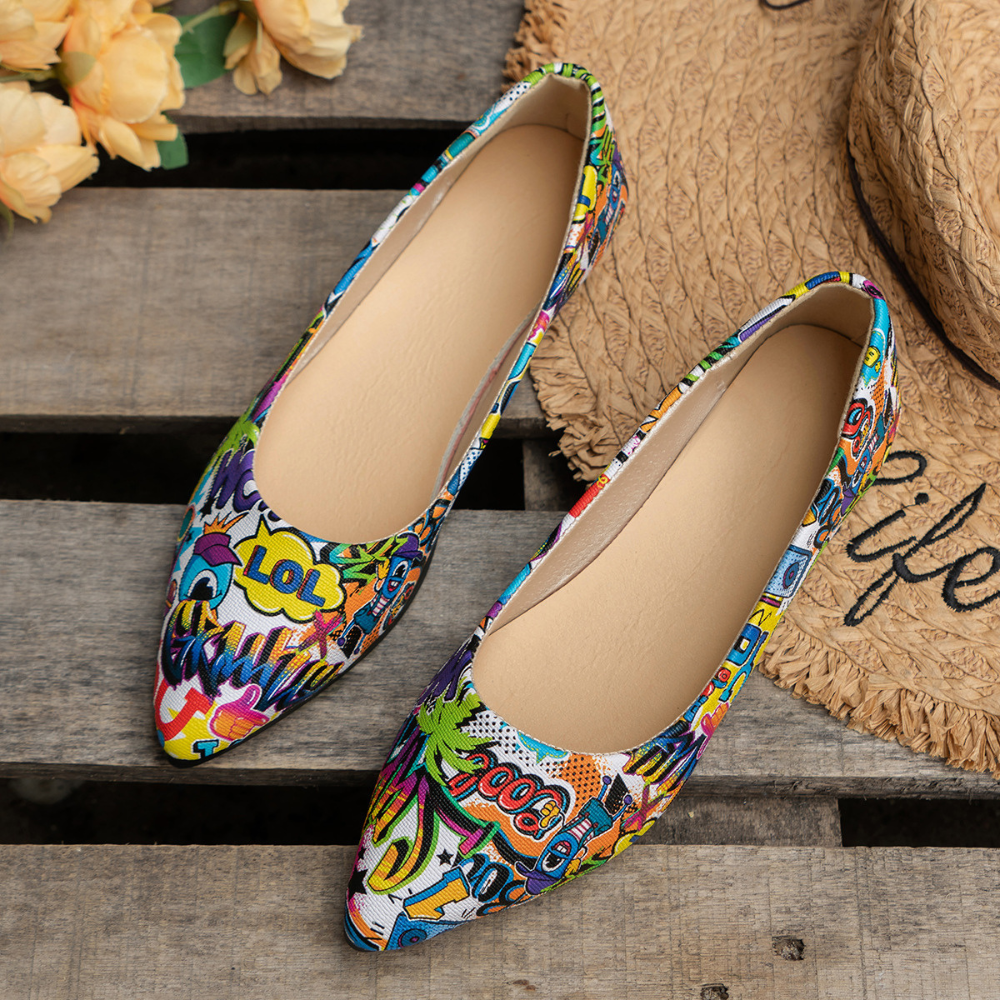 Women's Flat Slip-On Shoes for Summer – Blue